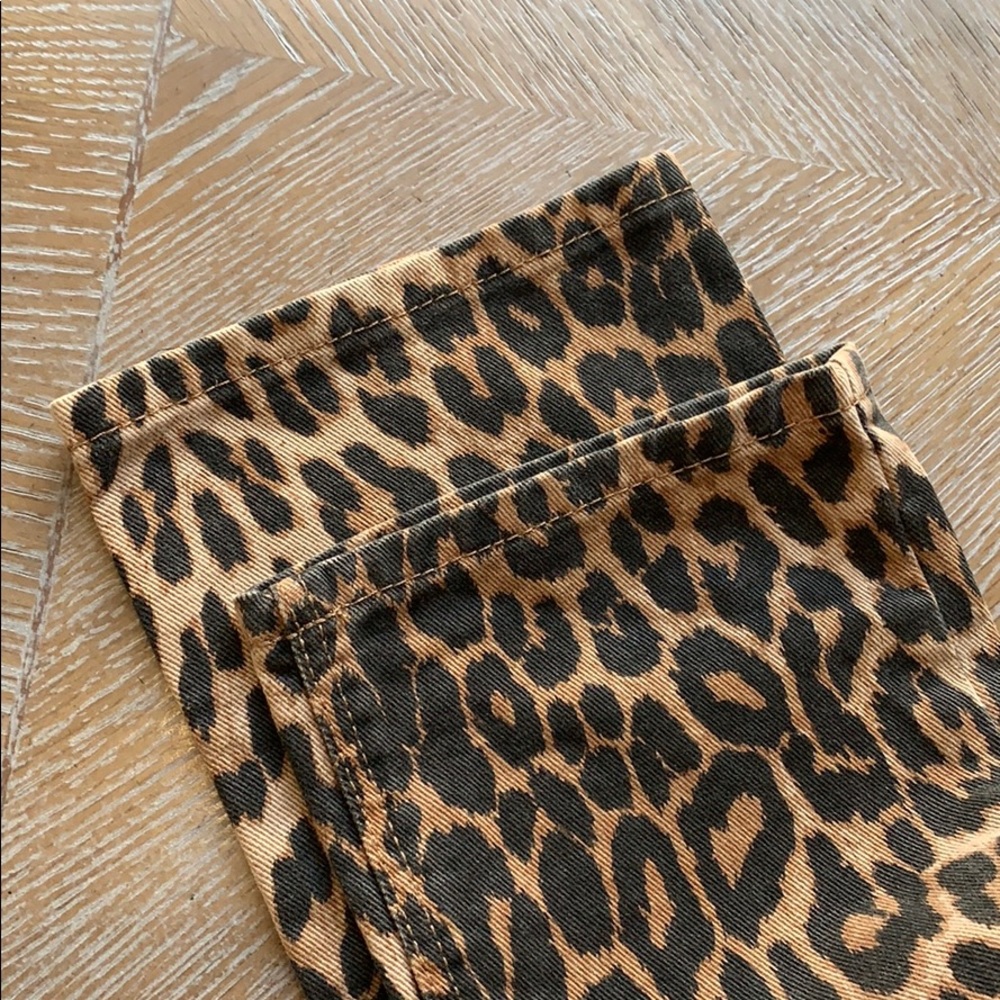 ZARA TRF Collection Leopard Skinny Denim Jeans 00 - Picture 3 of 8